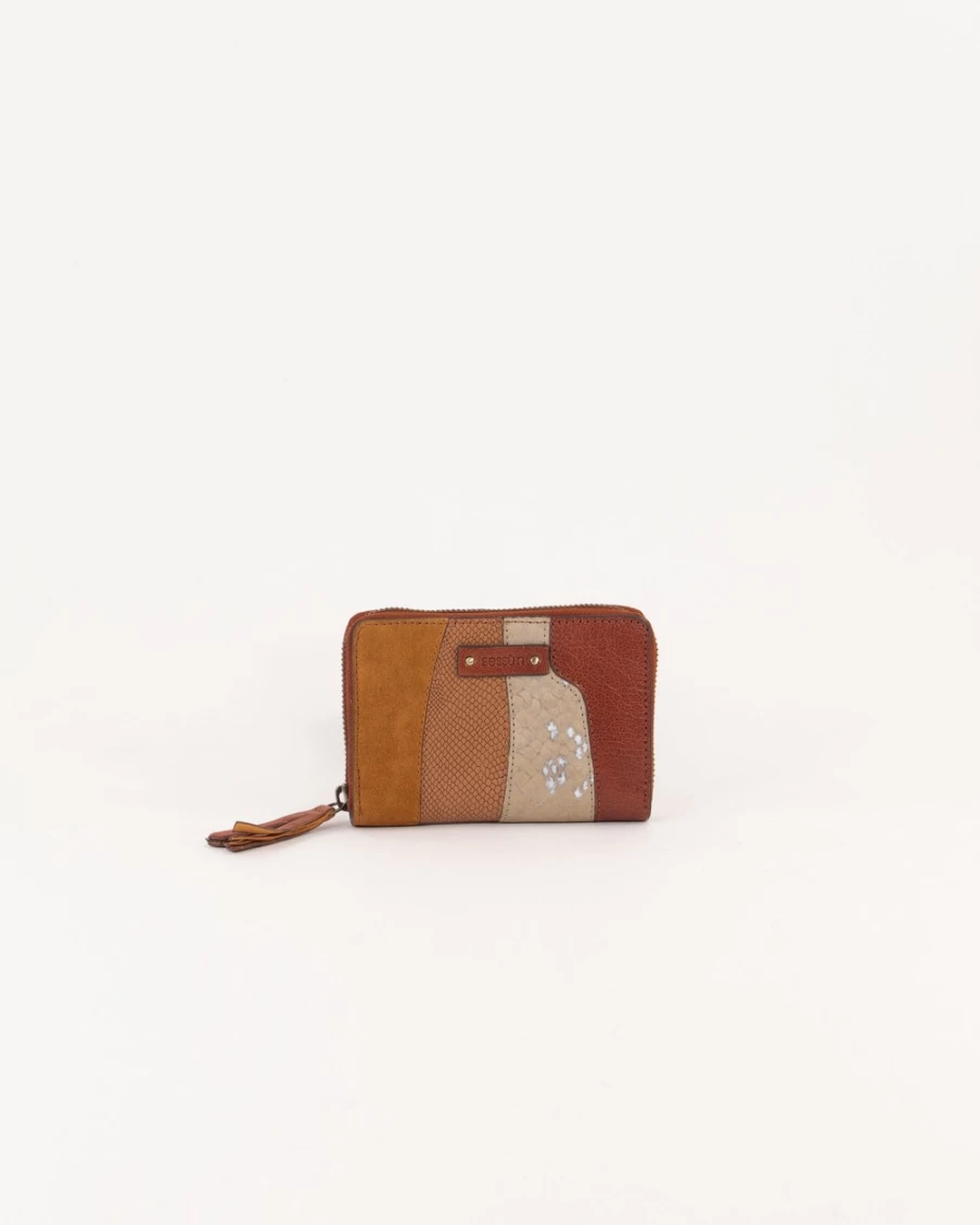 Sessun Women's Drimi Wallet in Natural Tan – Stylish Leather Card Holder