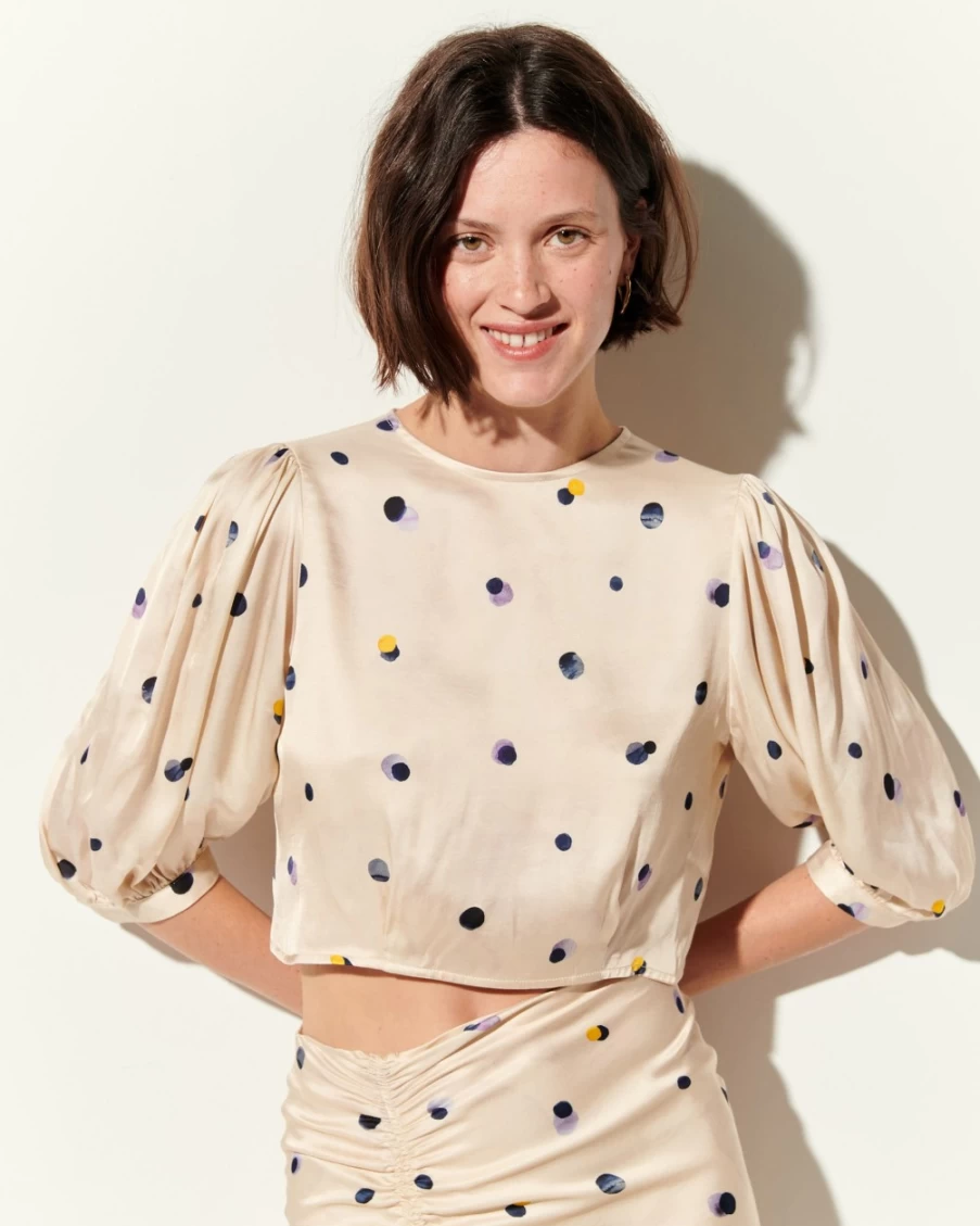 Sessun Women's Hamina Dotsie Print Top