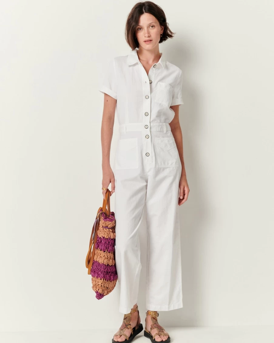 Sessun Women's Long Hoa Dress in Optical White | Elegant Feminine Style