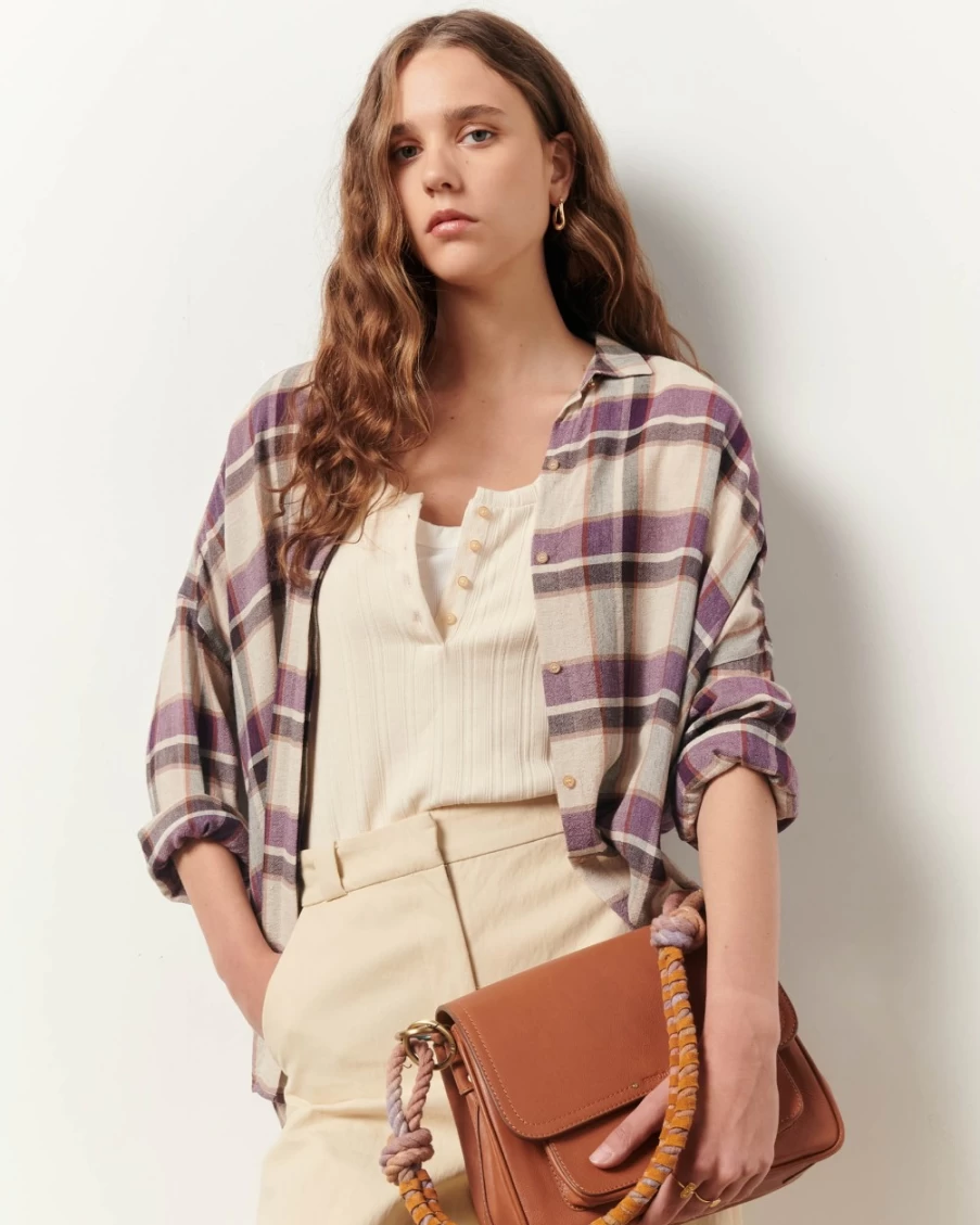 Sessun Women's Captain Top in Vanilla | Chic Casual Blouse
