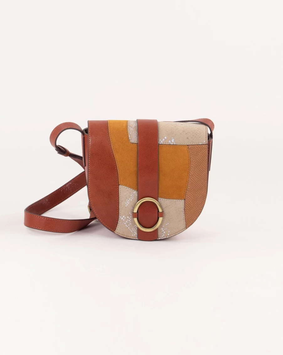 Sessun Tessao Patch Women's Natural Tan Leather Bag