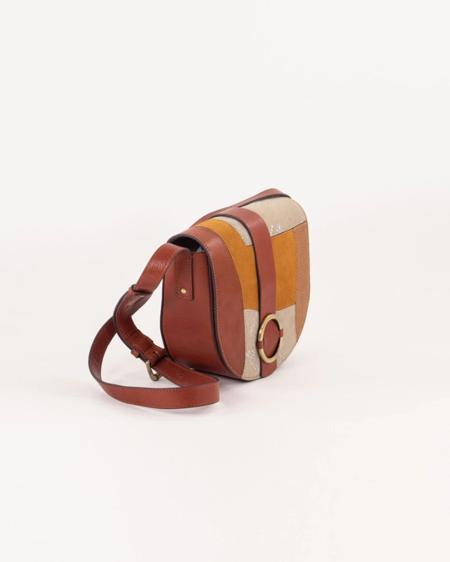 Sessun Tessao Patch Women's Natural Tan Leather Bag